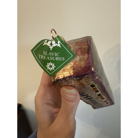 Slavic Treasures Glittered Creepy Coffin Ornament - Halloween Christmas Box Tag - Picture 8 of 9